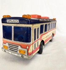Vintage Japanese Tin Toy Bus Highway Showa Era