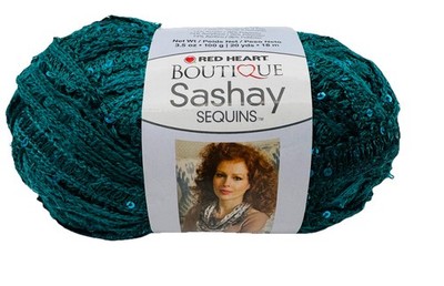 Red Heart Boutique Sequins Sparkly Yarn FIJI  3.5 Oz Skein Acrylic/Polyester