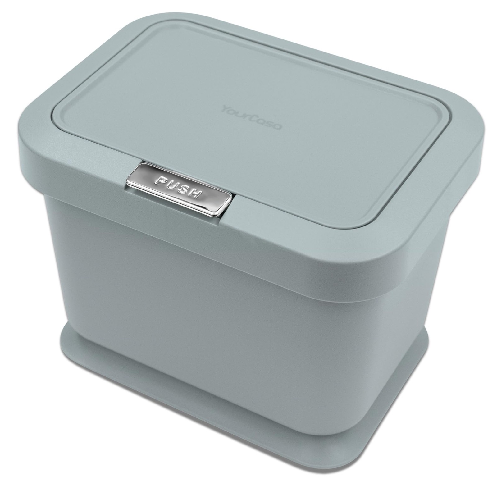 YourCasa compost bin 5L- kitchen food waste caddy - lid opens with push butto...
