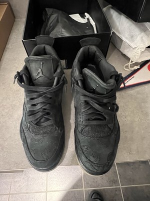  Nike Air Jordan 4 Retro KAWS Black Size 9   Authentic with Original Box 