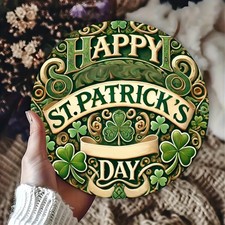 2D St Patrick'S Day Metal Wall Sign Vintage Irish Pub Home Kitchen Decoration