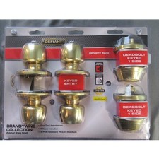 DEFIANT 2 Door Knob 2 Deadbolt Set Brandywine Collection Project Pack Exterior