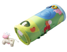 HABA 301197 Krabbelrolle Bauernhof Geschenk f&uuml;r Babys Hilfe zum Krabbeln Lernen