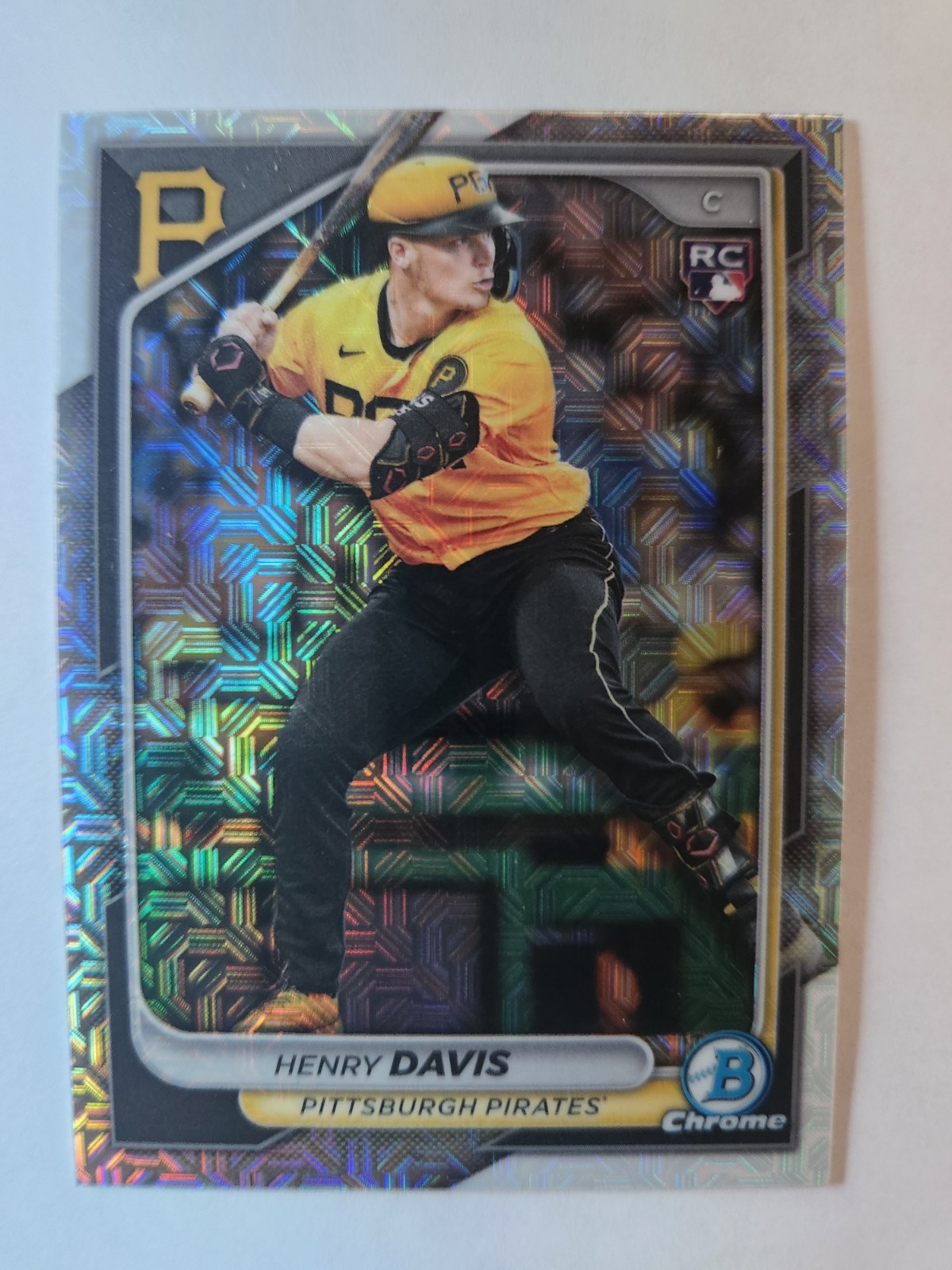 2024 Bowman Chrome - Henry Davis #7 Mojo Refractor (RC) Pittsburgh Pirates 