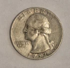 1952 S Washington Quarter - Circulated- Good Condition