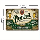 [Vintage Pilsner Urquell]Vintage Pilsner Urquell Tin Metal Signs Home Décor 8x12