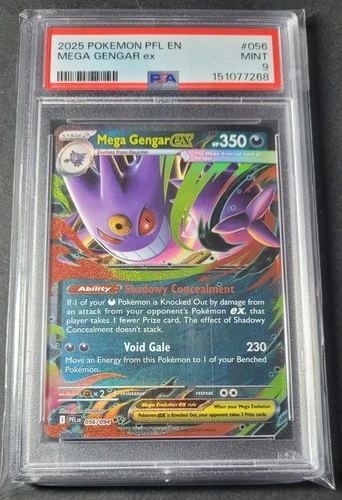 Mega Gengar ex 056/094 - Me02: Phantasmal Flames - PSA 9 💎👌