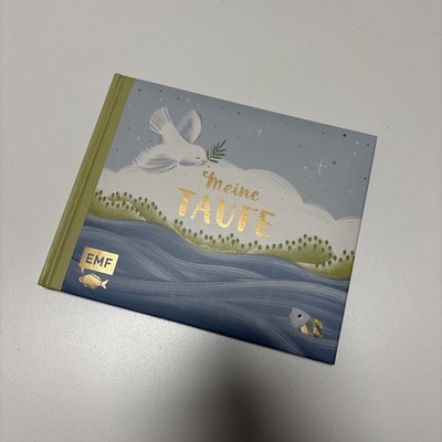 Meine Taufe (blau) Eintragalbum für Erinnerungen und Fotos mit wattiertem Ein...