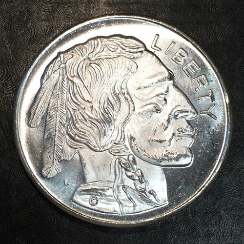 1oz Silver Bullion Buffalo and Indian Style WE COMBINE SHIPPING #R852