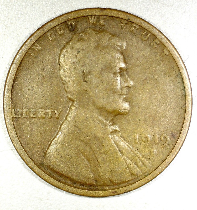 1919 D Lincoln Wheat Cent Penny. Good Condition. Very Low Population.