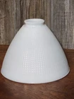 Vintage Milk Glass Lamp Shade Torchiere Waffle 8" Opening 2.25" Fitter