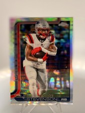 2025 Topps Chrome Prizm Refractor Rhamondre Stevenson #210 New England Patriots