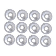 Motorcyle Fairing Parts,12Pcs Side Cover Decor Washer in ABS Silver Silver