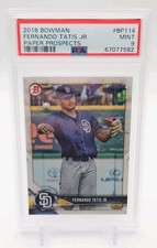 2018 Bowman Paper Prospects FERNANDO TATIS JR Rookie RC Baseball Card PSA 9 Mint
