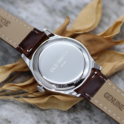 KUOE KYOTO OLD SMITH 90-001 Analog Quartz Watch Brown Band Black