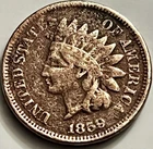 1859 Indian Head Cent First Year Issue Laurel Wreath Type Problem Coin JC1842