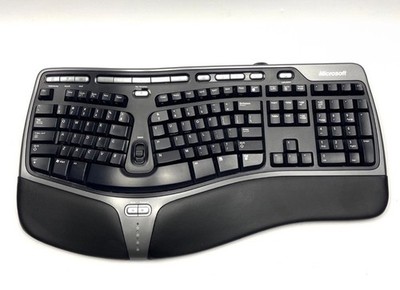 Microsoft Natural Ergonomic Keyboard 4000 V1.0 KU-0462 Black With USB Excellent