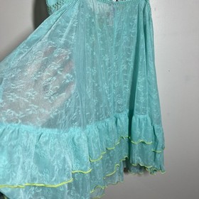 NWT &lsquo;10 Victoria&rsquo;s Secret Sexy Little Things Lace Babydoll Camisole Bows Teal