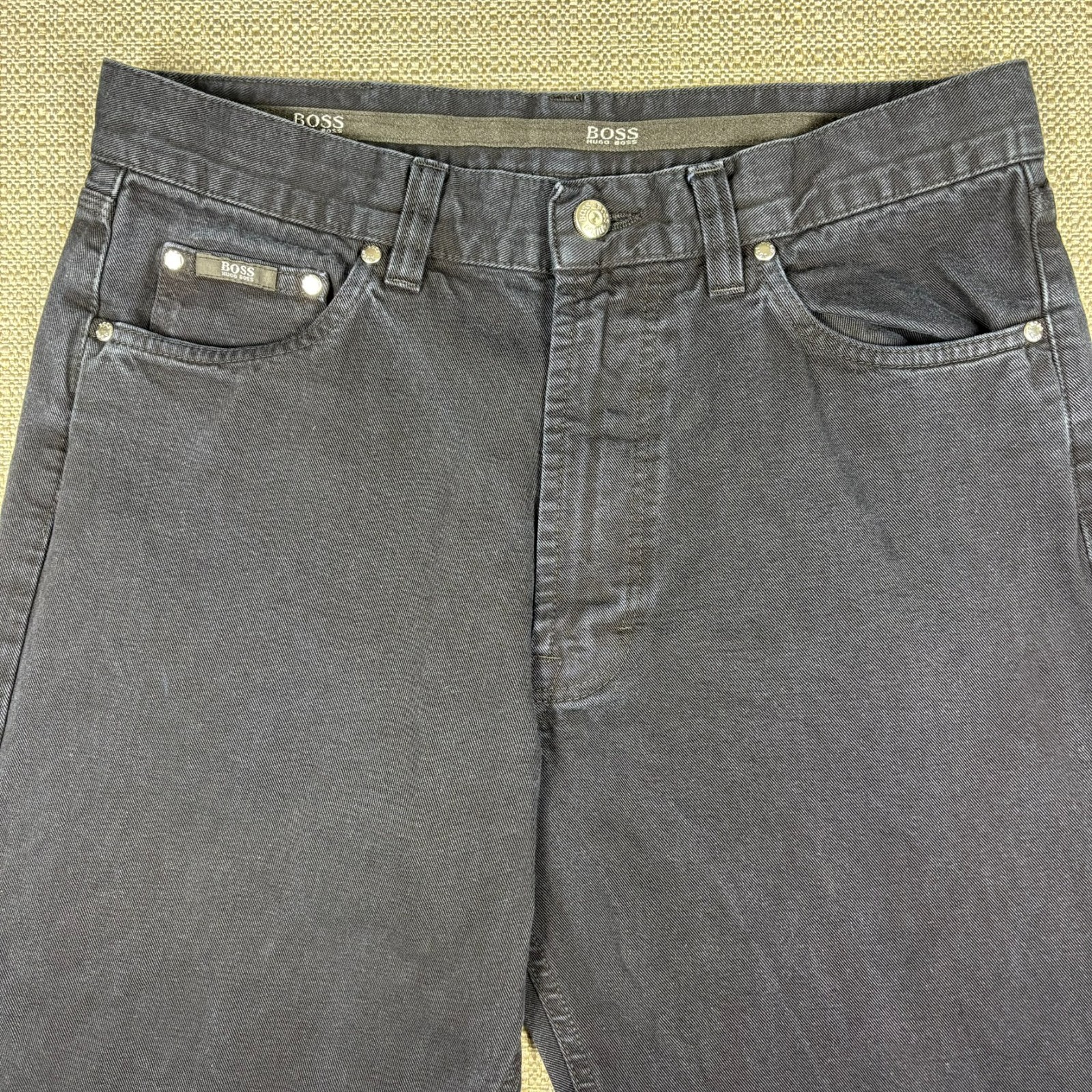 Hugo Boss Men's Jeans Pants 34x32 Dark Blue Denim Regular Mid Rise Dark Wash thumbnail 2