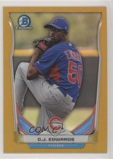 2014 Bowman Draft Top Prospects Chrome Gold Refractor 41/50 Carl Edwards Jr nd3
