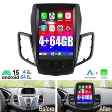 For Ford Fiesta 2009-2014 Android 15 Screen Car radio GPS stereo audio Carplay