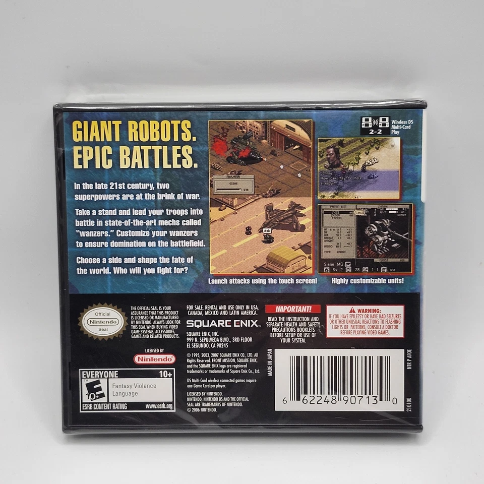 Videogame Front Mission Nintendo DS novo lacrado de fábrica - Imagem 2 de 4