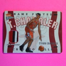 2002-03 Fleer Platinum Nameplates Jersey 4 clr Patch /355 Tyson Chandler #N-TC