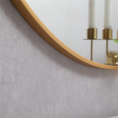 Elegant Decor Eternity 39" Round Mid Century Metal Frame Mirror in Brass - Picture 6 of 6