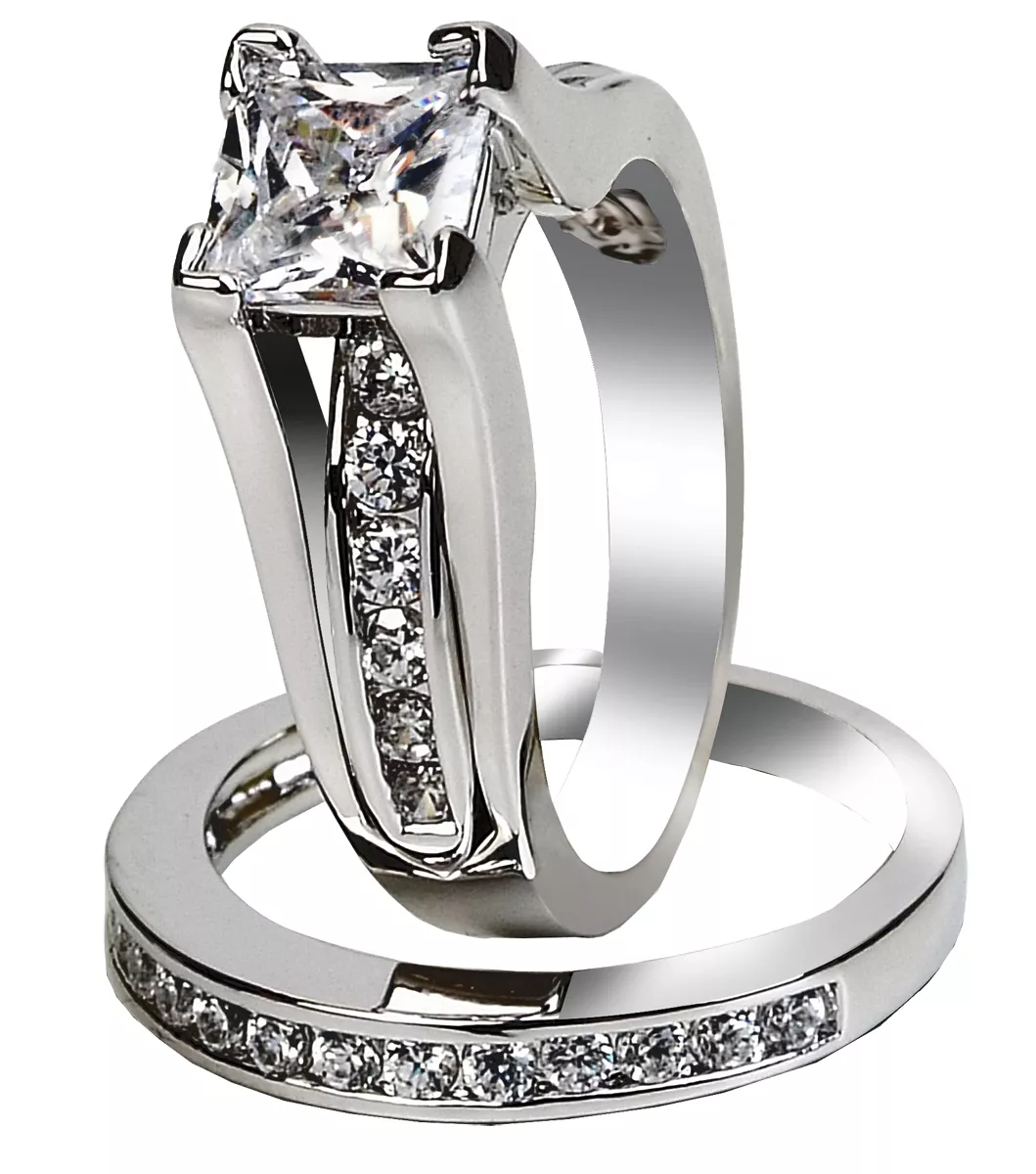 High set princess on sale cut engagement ring