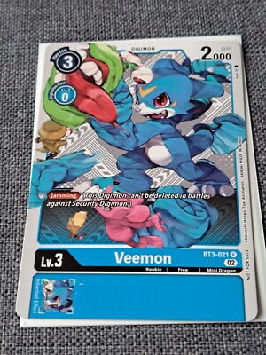 Veemon BT3-021 Jamming Alt Art Winner Pack Vol 8 Digimon TCG NM 