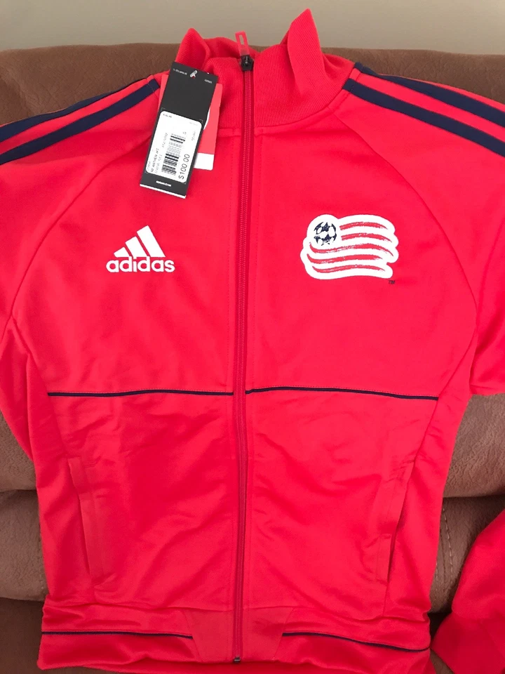 Adidas New England mls soccer Red Anthem Track jacket NWT size Small Men's - Image 2 of 4
