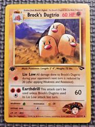 Brock's Dugtrio 22/132 Gym Challenge 1st Edition Rare