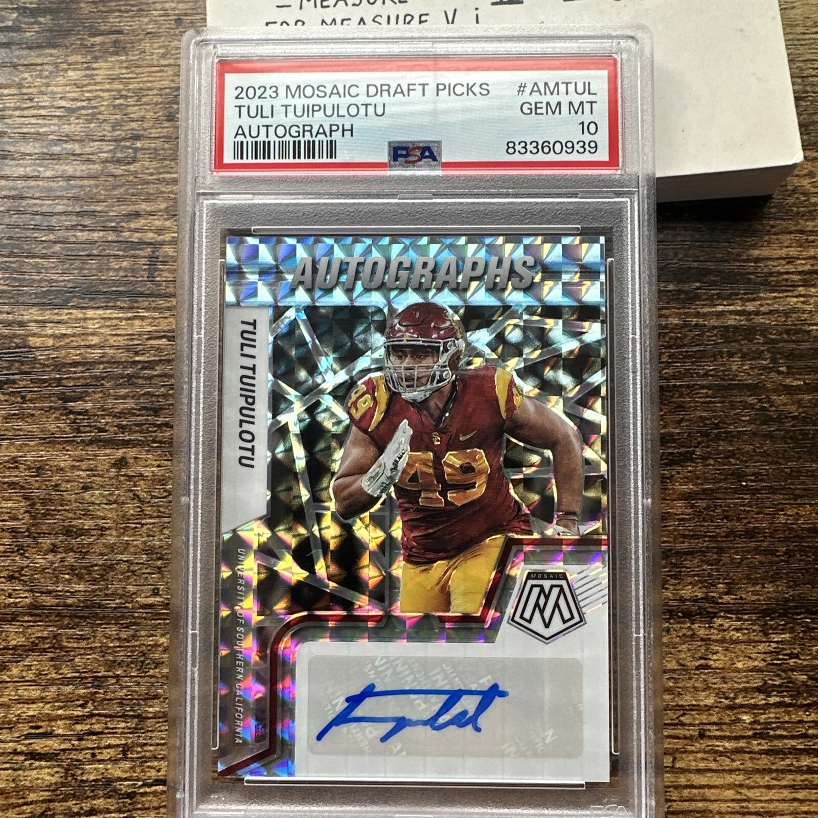 Tuli Tuipulotu Panini Mosaic Draft Picks Autographs #AMTUL Base