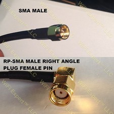 USA-CA RG402 Blue SMA MALE to RP-SMA MALE ANGLE Coaxial RF Pigtail Cable
