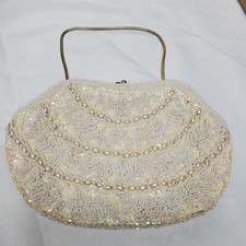 Vintage Hand Beaded Purse / Clutch, Hong Kong Made