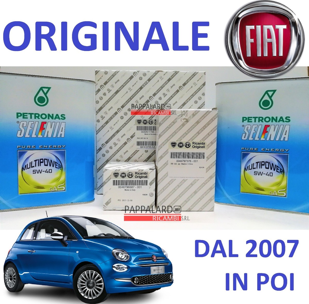 KIT 4 FILTRI TAGLIANDO AOQ – Compatibile Con Fiat 500 (312), Panda III, Lancia Ypsilon III 1.2 GPL (dal 10/2011) - 5