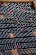 letterpress wood printing blocks 341pcs (!!!) - 1.06" tall wooden type woodtype.