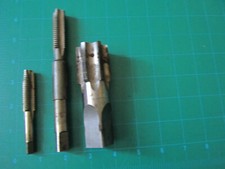 HSS, CNC THREADING PLUGS, TAPS, 3 PIECES, 3/8, 1/2 1-1/4, 3, 4 6 FLUTE, USED