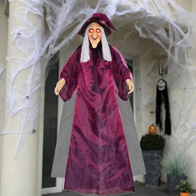 Hängende animierte Hexe Halloween Dekoration 70 Zoll Lebensgröße