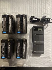 NP-F970 8800mAh 7.4V Battery +LCD Charger For Sony NP-F330 NP-F550 NP-F960(4pack