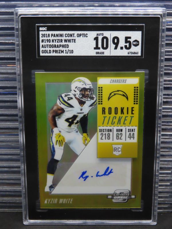 Kyzir White Panini Contenders Optic #190 Autograph-Gold