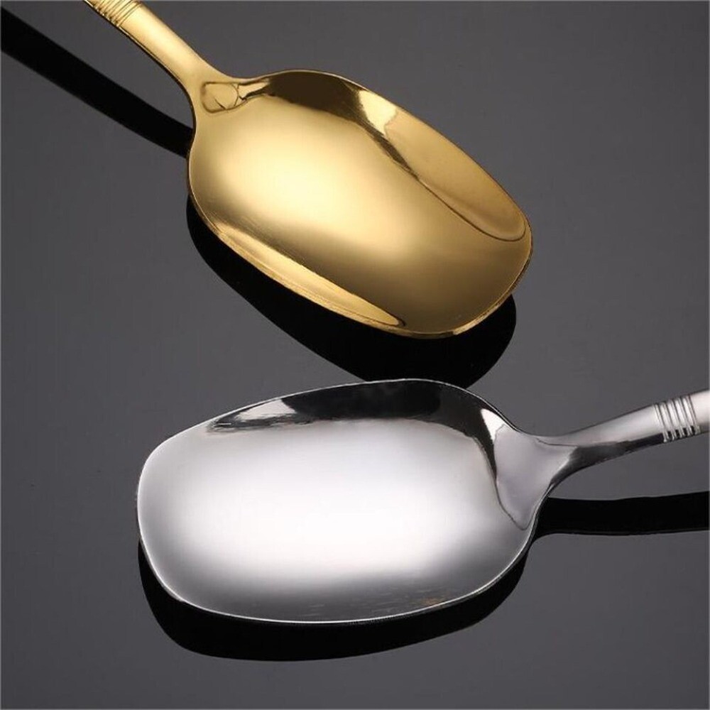 Stainless Steel Long Handled Spoon Korean Style Stirring Spoon Lantern