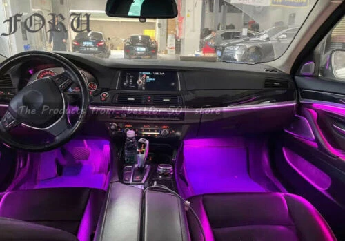 Luz ambiental de 12 colores para puerta interior BMW 7 serie 5 F10 F11 F18 F02 2012-17 Foto 3 de 4