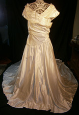 Bridal Originals Wedding Dress 14 Traditional Gown Off Shoulder Lace Train