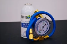 Arctic Air for R12, Refrigerant support, 1 can Brass Gauge