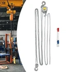 3 Ton Chain Hoist with 20 FT Lifting Chain Hook Latch Overhead Rigging Silver