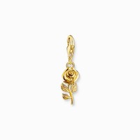 Thomas Sabo Charm AnhäNger Rose 925 Sterlingsilber Vergoldet Damen 2077-413-39