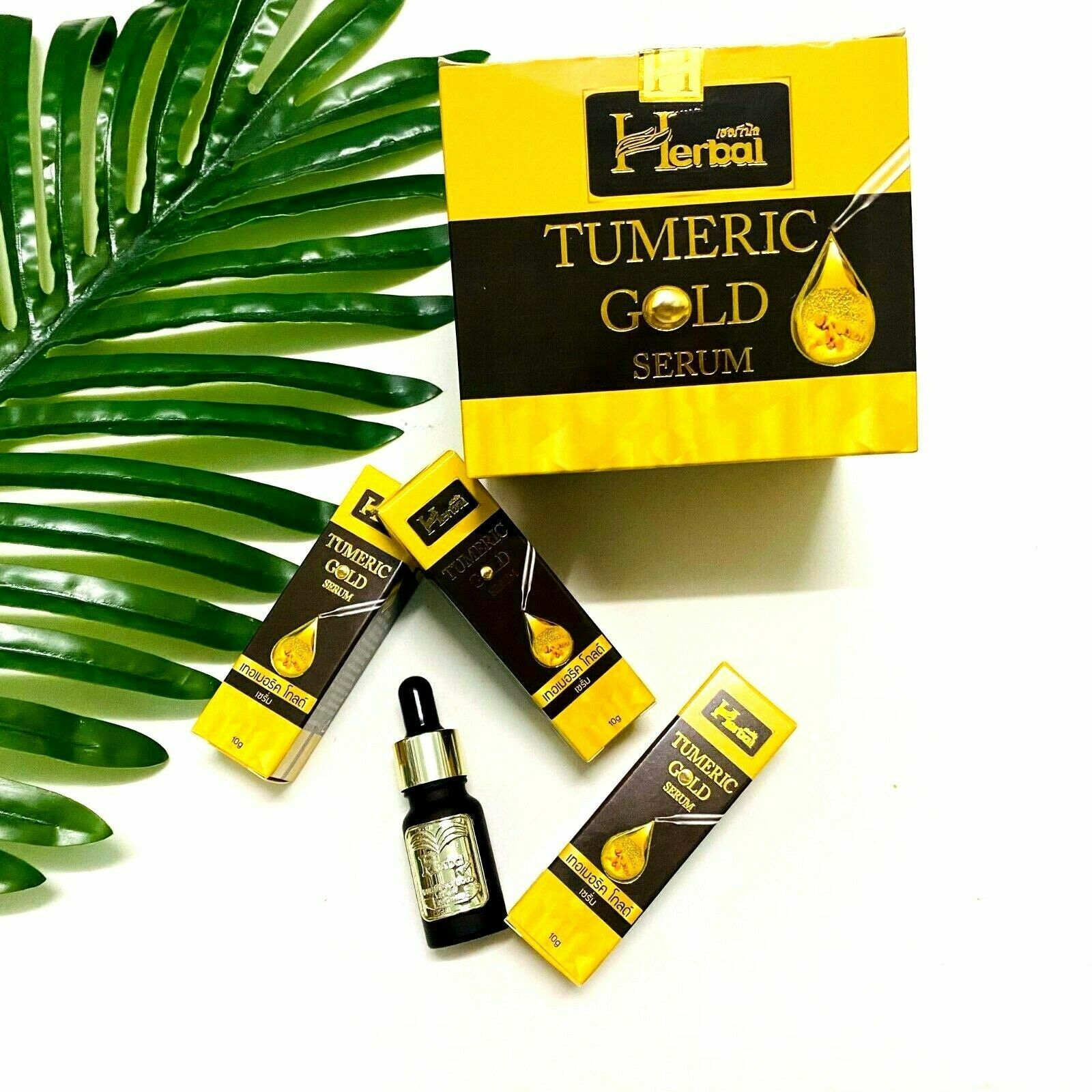 3 X10ml. Tumeric Herbal Serum Skin Care Acne Dark Spot New Packa