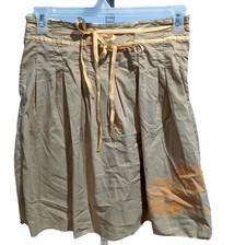 Old Navy Tan Cotton Pleated Skirt Size 4