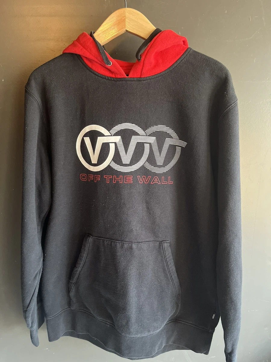 Black and red vans hoodie hot sale